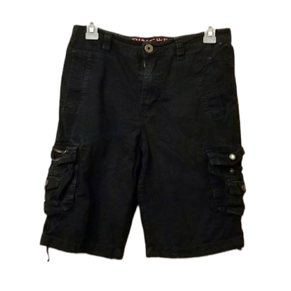 Boys Ring of Fire Black Cargo‎ Shorts Size 16
